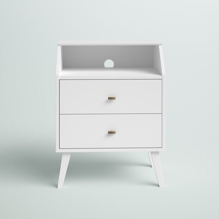 Mercury Row® Alyssa Solid + Manufactured Wood Nightstand & Reviews